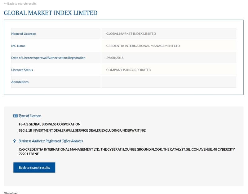 毛里求斯金融服务委员会(FSC)