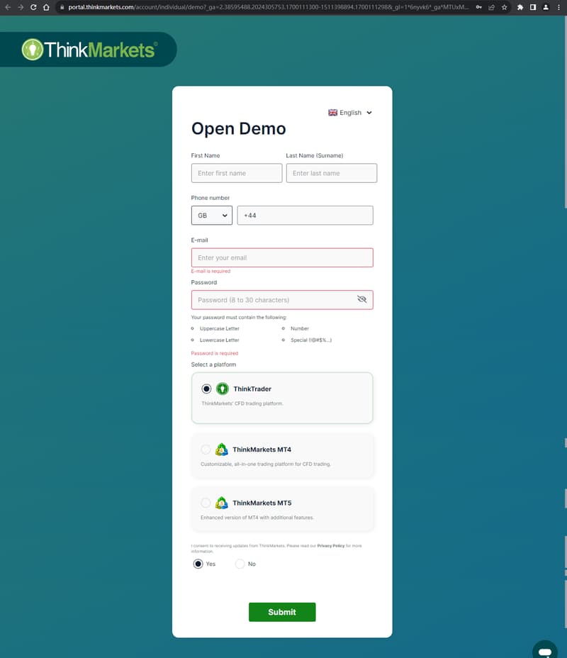 官网显示账户注册信息3