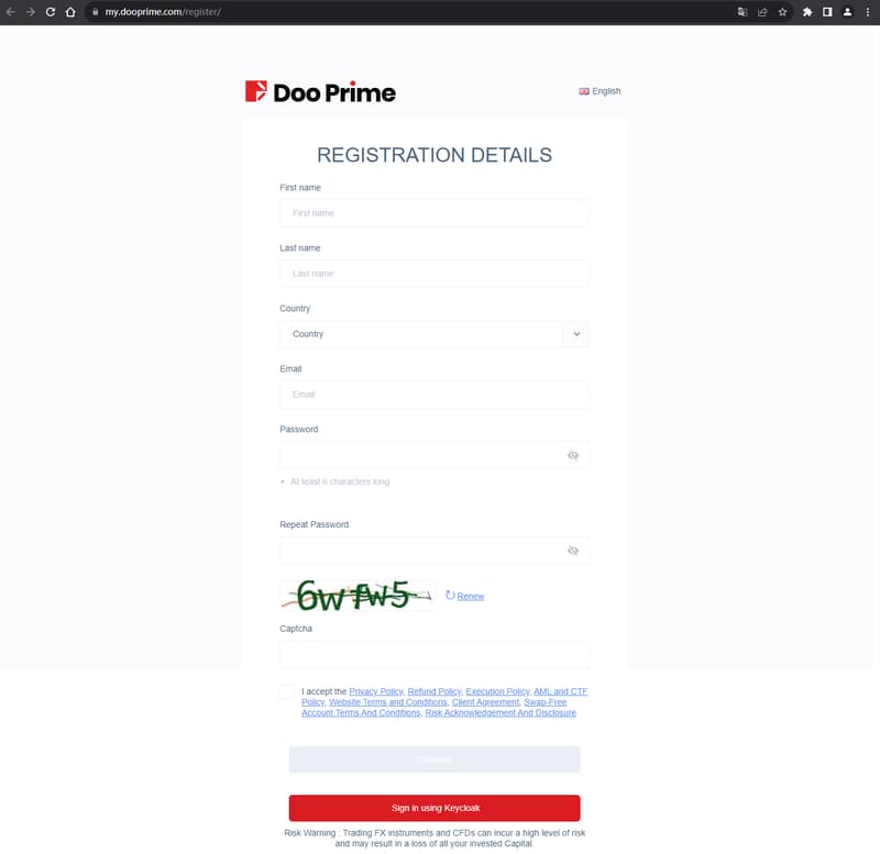 官网显示账户注册信息3