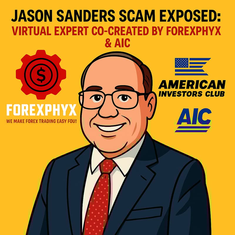 Jason Sanders骗局揭露：ForexPhyx与AIC联合创建的虚拟专家