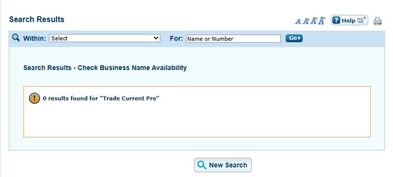 查询ASIC的官网,无法找到任何名叫Trade Current Pro的公司信息