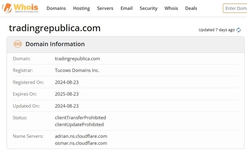 Trade Republica的网站注册时间