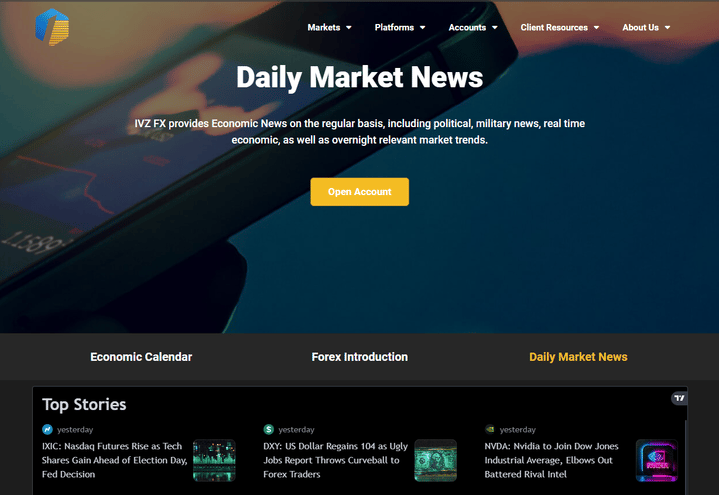 IVZ FX的每日市场新闻