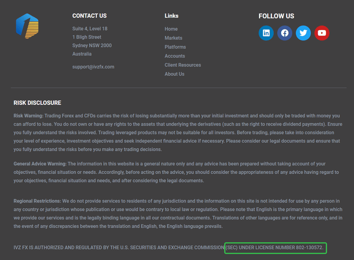 IVZ FX宣称受到SEC监管