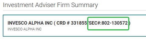 查询到IVZ FX提供的号码802-130572显示的公司根本不是他们