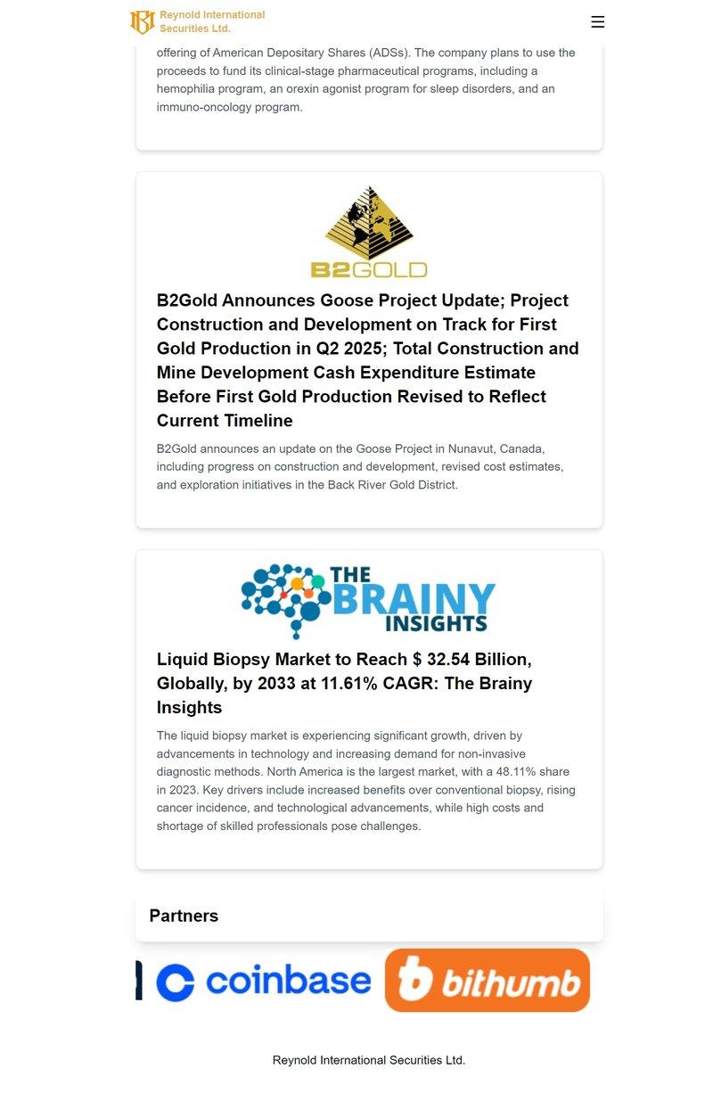 Reynold Internatio<i></i>nal Securities Ltd. partners