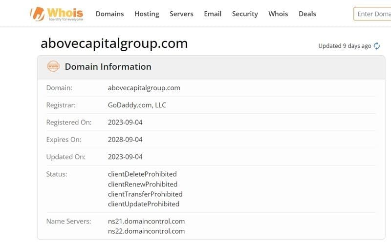 域名注册于2023年9月4日