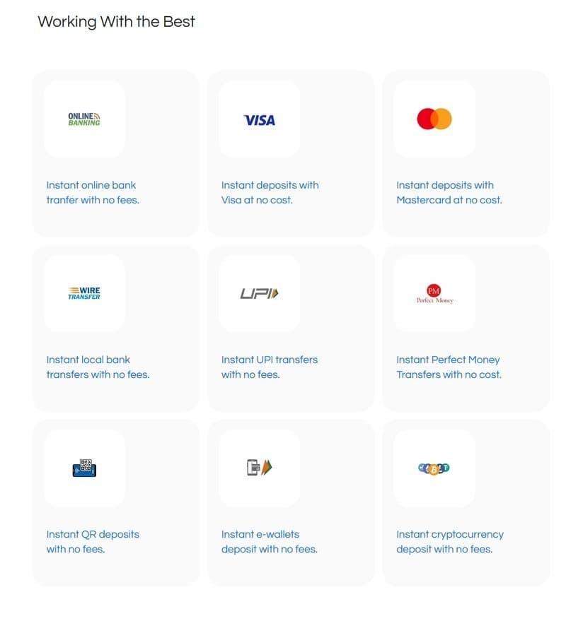 Duhani Capital的出入金方式