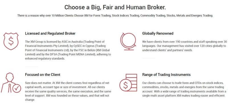 XM网站的监管信息