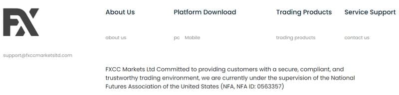 FXCC Markets Ltd的监管声明