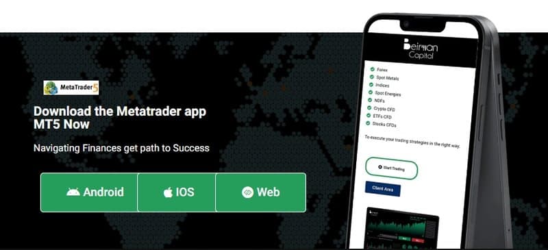 Beirmancapital官网宣称使用MT5作为交易软件