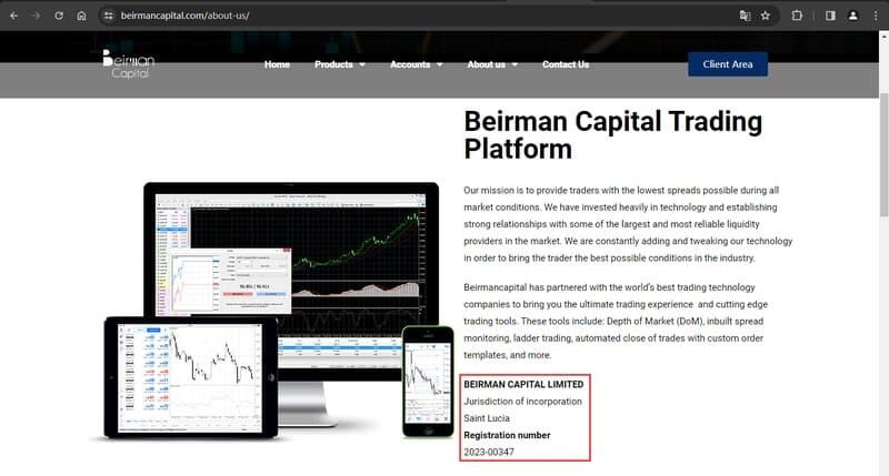 Beirmancapital官网在whois上查询到的注册信息