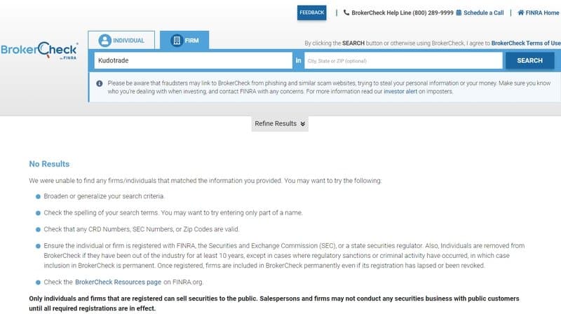 未查询到Kudotrade的监管信息