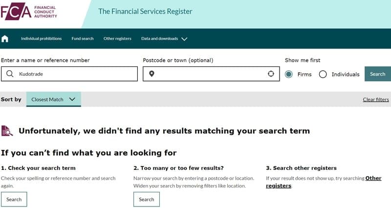 未查询到Kudotrade的监管信息