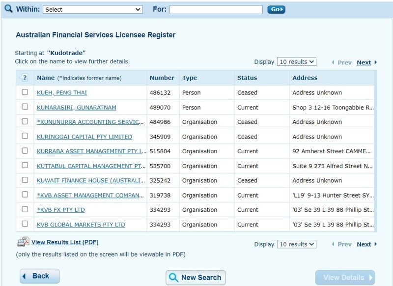 未查询到Kudotrade的监管信息