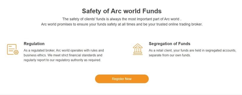 Arc World Global Ltd官网宣称的资金隔离
