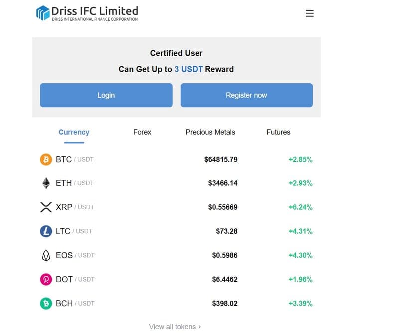 Driss IFC website design