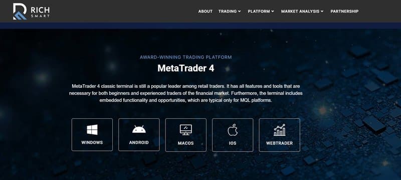 Rich Smart Finance trading platform