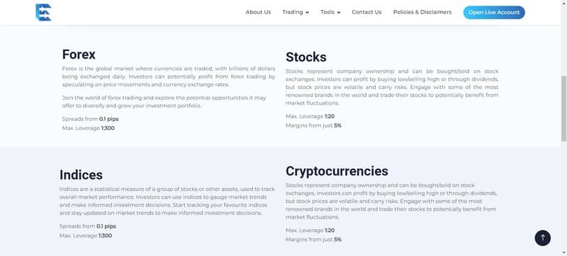 Euzentrum的交易产品