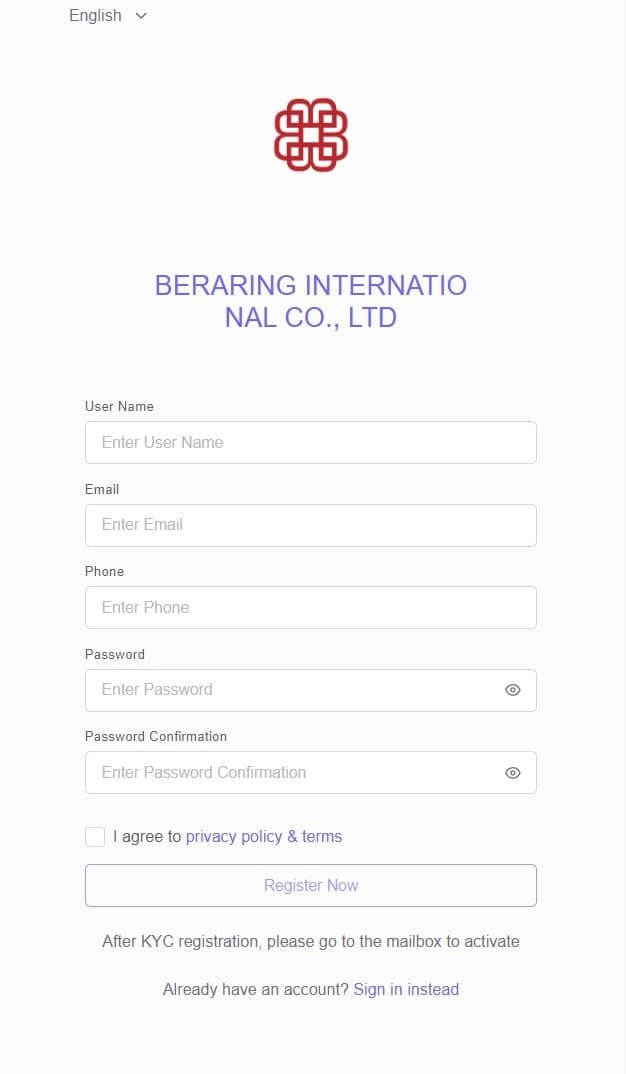 Beraring Internatio<i></i>nal Co., Ltd如何开户2