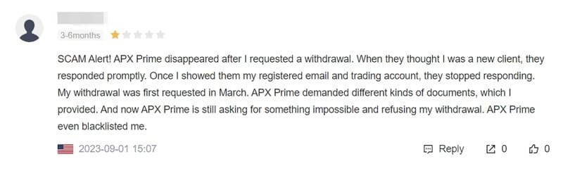 APX Prime的用户评价1