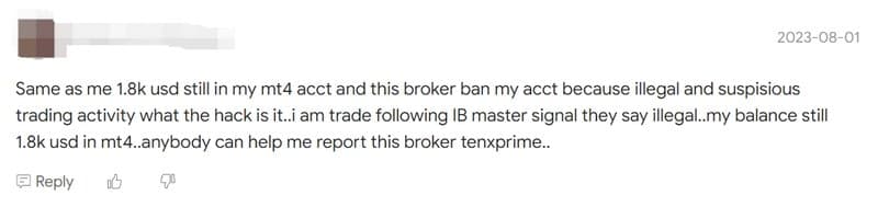 注册TenX Prime账户