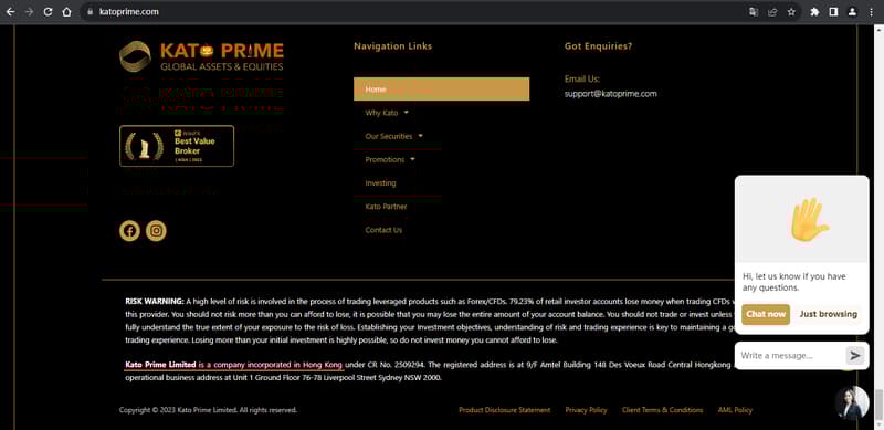 官网显示公司注册信息