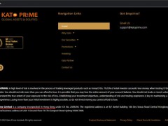 Kato Prime基本信息简介：Kato Prime是一家注册成立于香港的外汇经纪商，总部位于香港九龙，主营业务为外汇、DMA、CFD等。Kato P