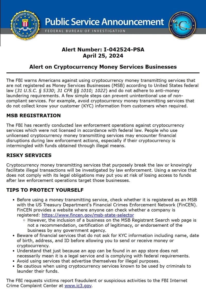 IC3 A<i></i>lerts April 25, 2024