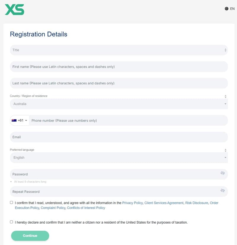 xs.com的账户注册